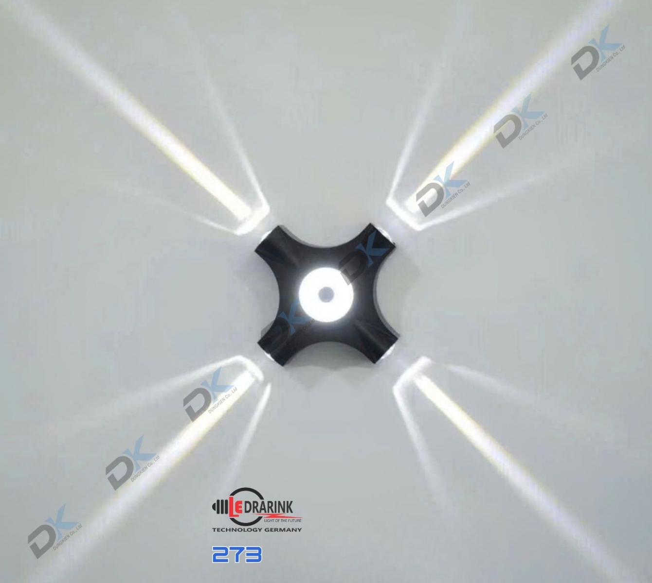   Đèn hắt tia 273 (4 tia) vỏ đen Drarink