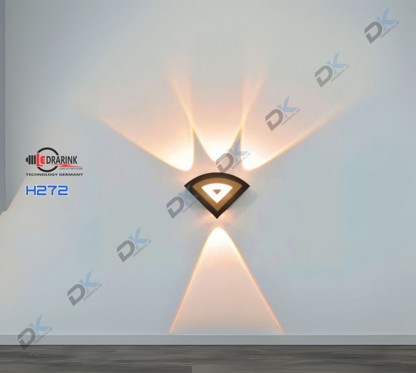       Đèn hắt tia 272 (4 tia) vỏ đen vàng Drarink